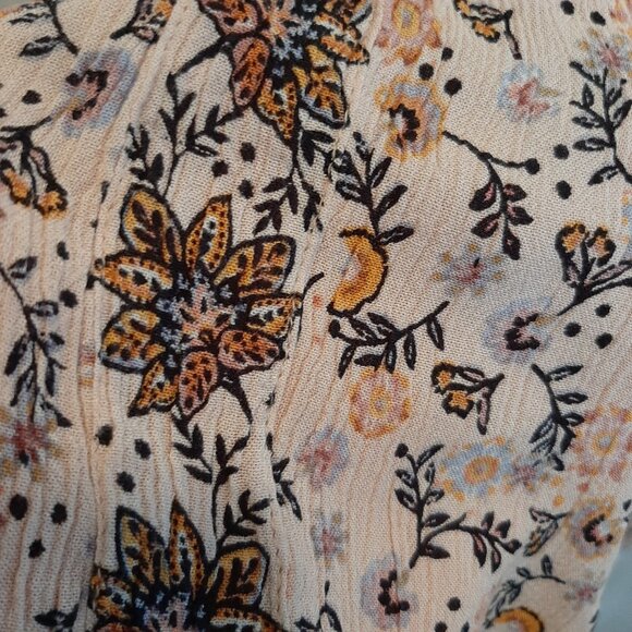 Patrons of Peace Floral Tunic/Minidress; Women's Large; Rayon; Bell Sleeves; EUC - Picture 3 of 7